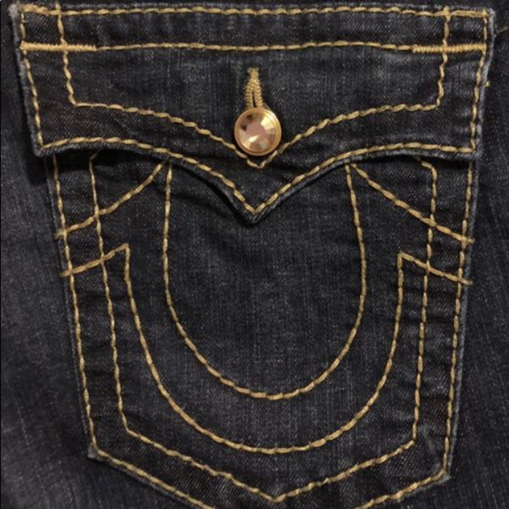 AUTHENTIC True Religion w/ Rhinestone accents